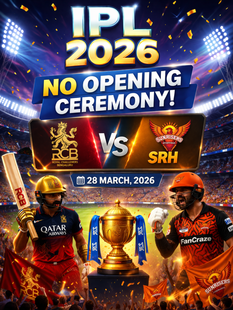 IPL 2026: No Opening Ceremony-Live India News