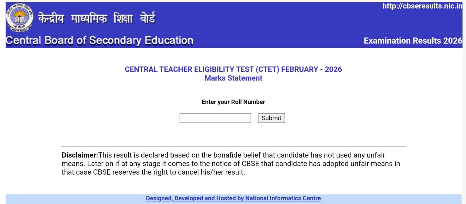 CTET Result- Live India News
