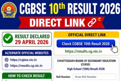 CGBSE 10th Result Direct Link- Live India News
