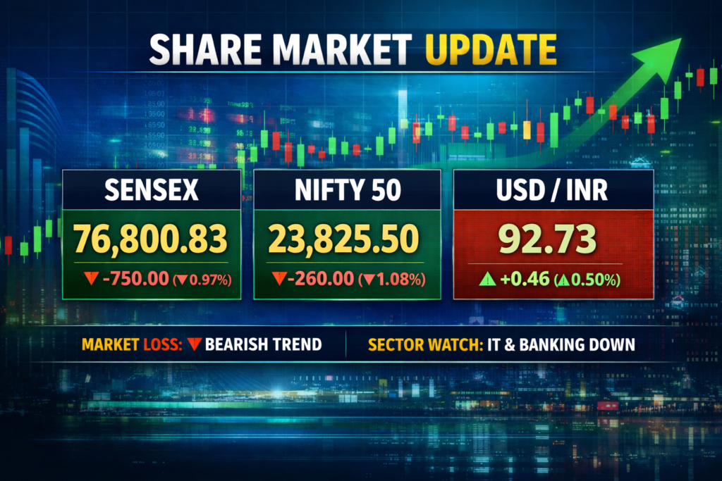 Share Market Update: बुधवार की तेजी के बाद गुरुवार को बाजार धड़ाम, Nifty-Sensex लाल निशान में Share Market Update- Live India News