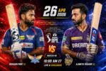 TATA IPL 2026 LSG v KKR LIVE