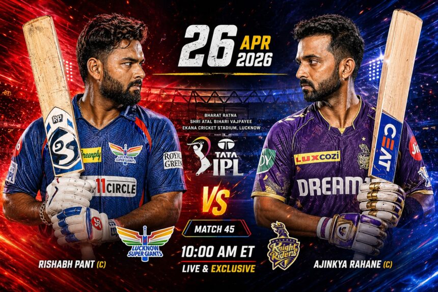 TATA IPL 2026 LSG v KKR LIVE