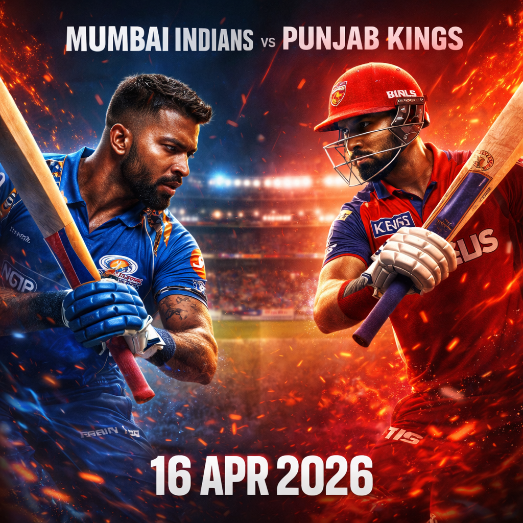 TATA IPL 2026 MI v PBKS- Live India News